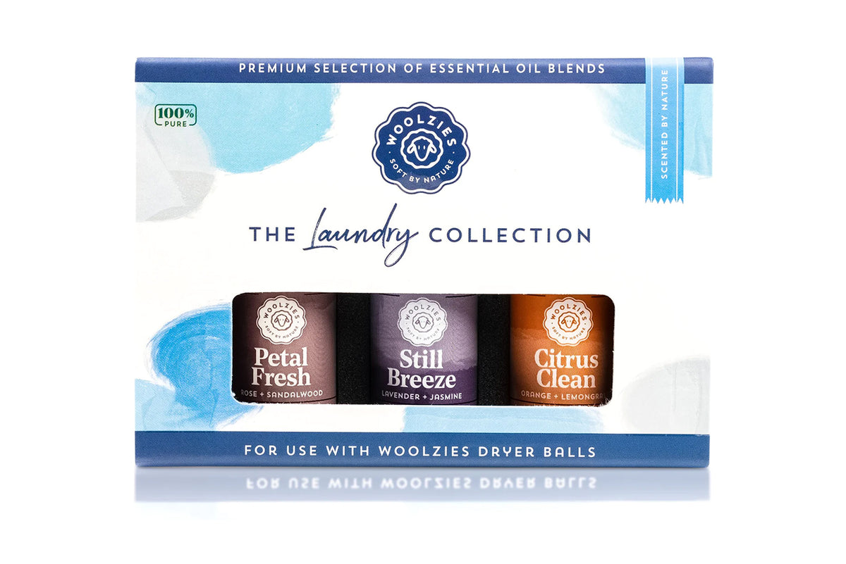 Woolzies 3 Pack XL Wool Dryer Balls Natural Fabric Laundry Softener Lavender Pure Essential Oil Combo Lavender